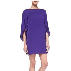 MILLY BUTTERFLY VIOLET SILK SATIN Elegant Purple Women's Dress Size 10